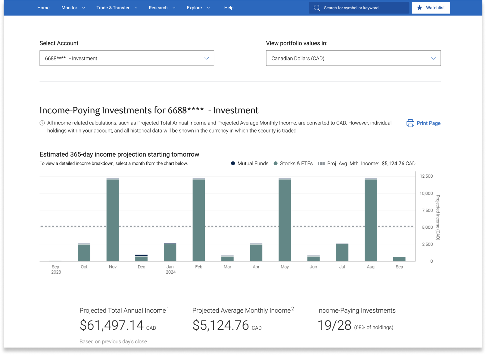 Estimate Income Screenshot