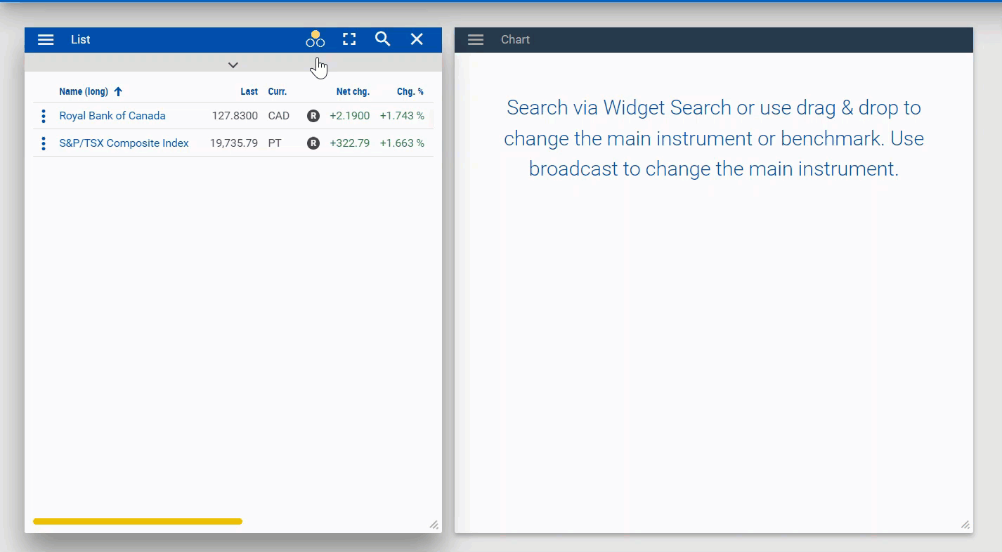 How to use the broadcast menu