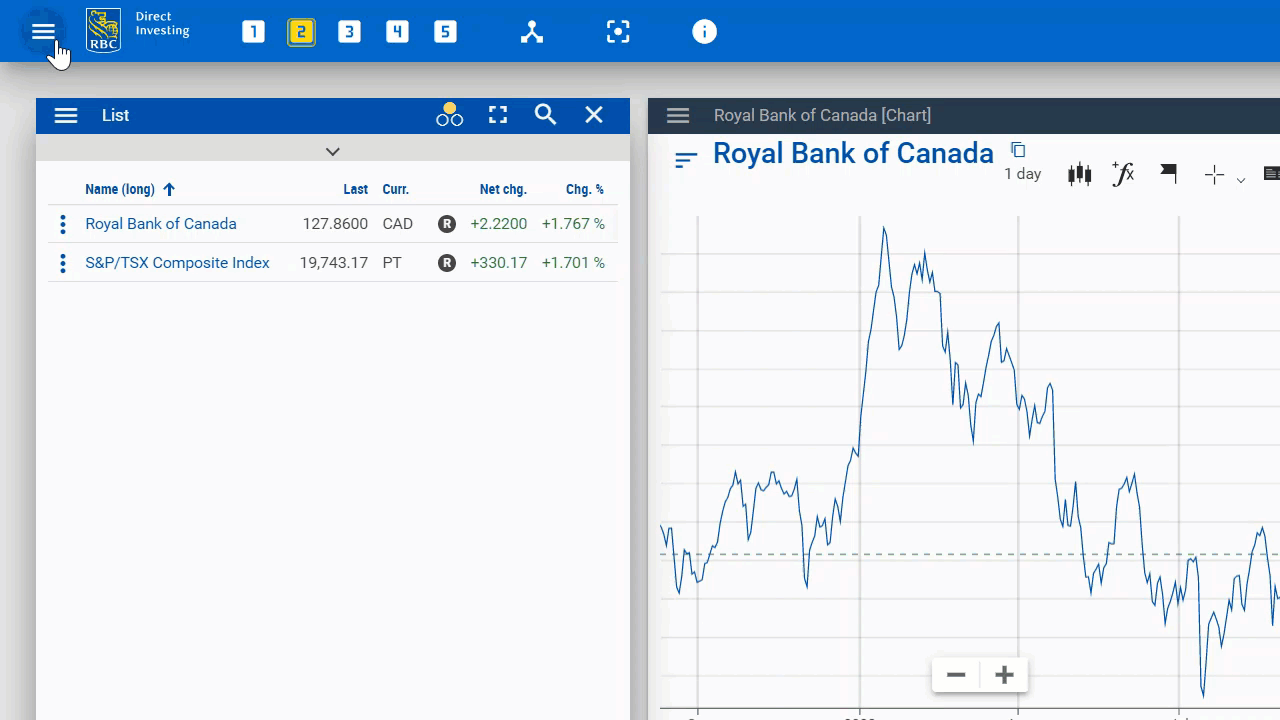 Access general settings menu