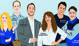 Illustrations of Canadian entrepreneurs with their names written on it.