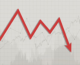 Illustration d'un graphique montrant une flèche pointant vers le bas