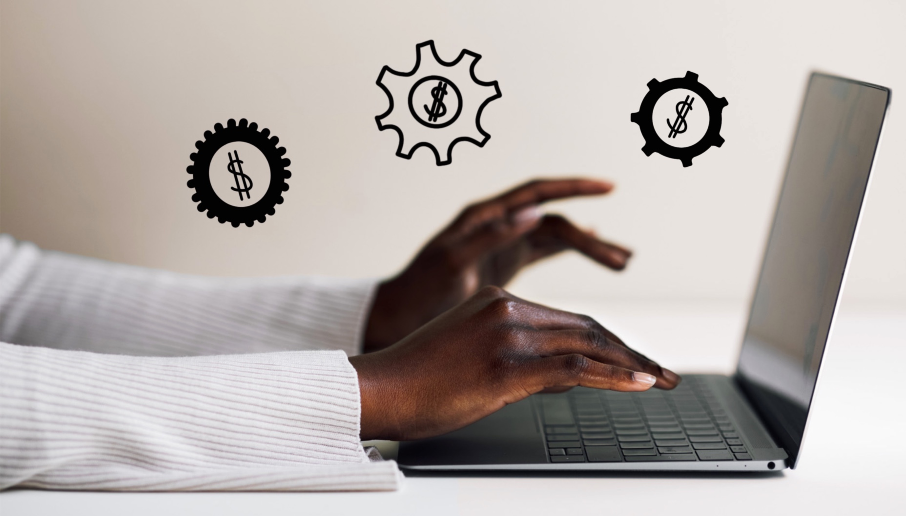 Person working on laptop