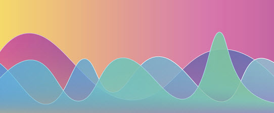 Colourful graph concept. 